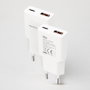 Nanocable Cargador de Pared 30W USB-C PD y USB-A QC Blanco